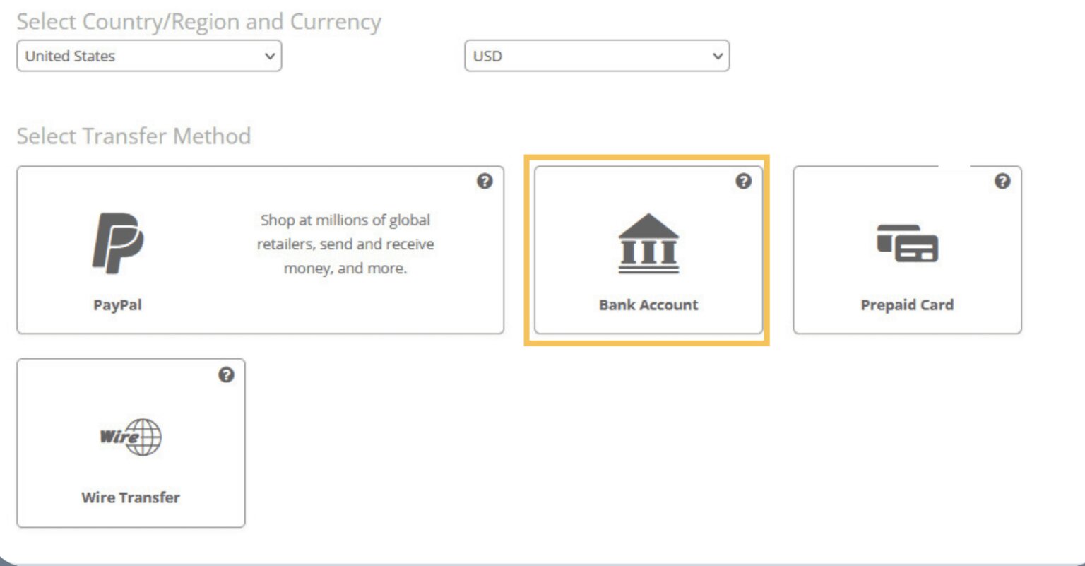 Set Endl as your preferred method and withdraw